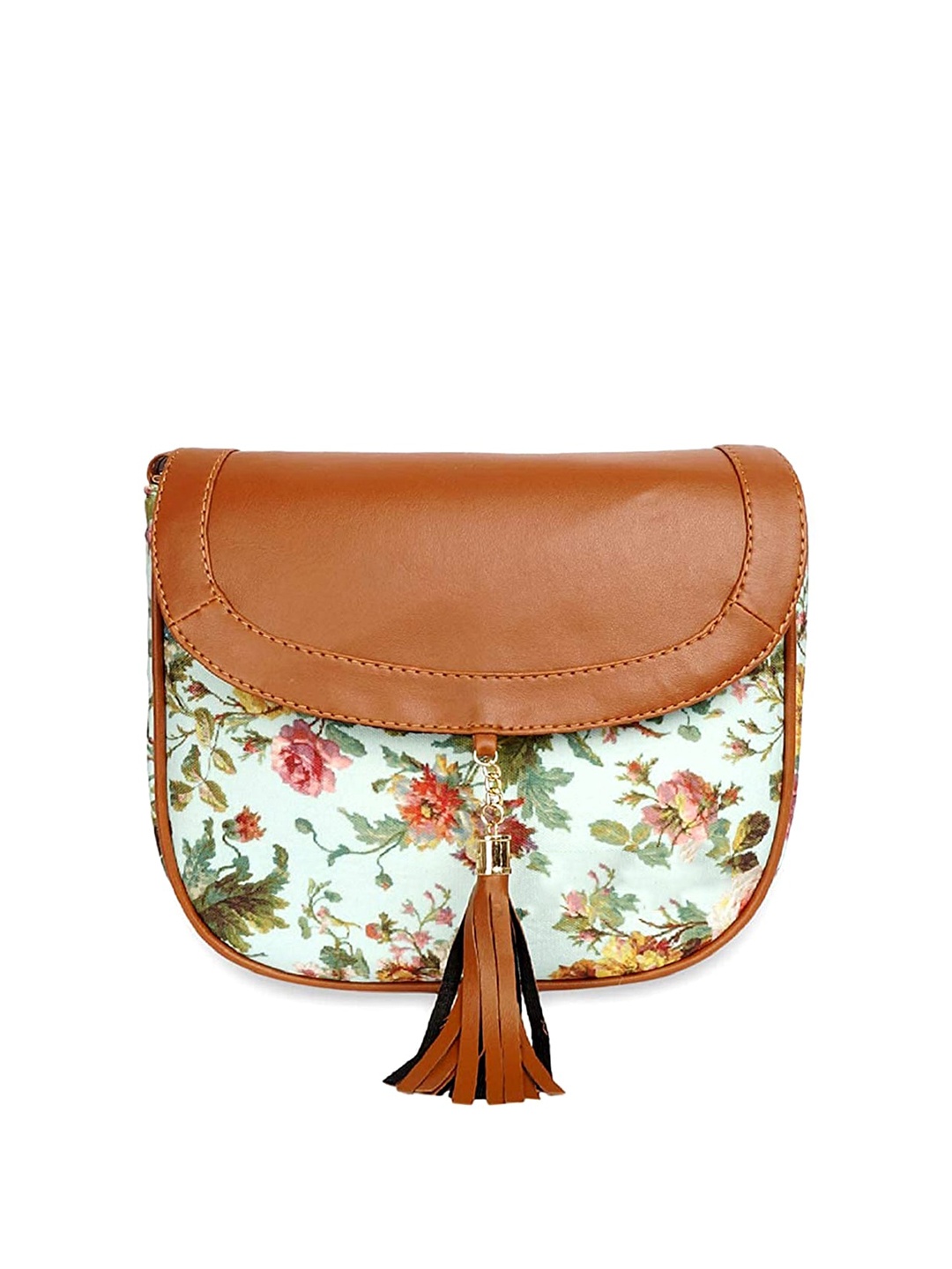 

Anouk Canvas Printed Sling Bag, Green