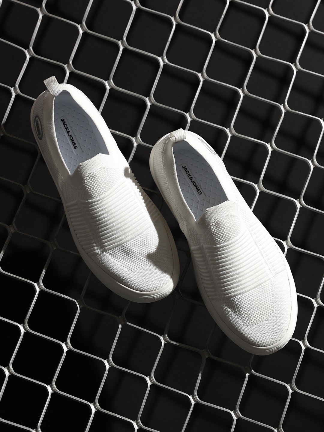 

Jack & Jones Men Perforations Slip-On Sneakers, White