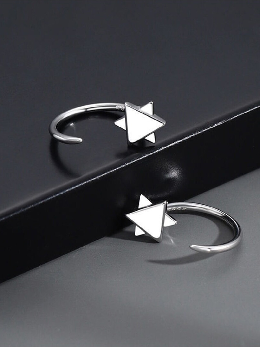 

The Roadster Lifestyle Co. Men Stainless Steel Classic Half Hoop Earrings, Silver