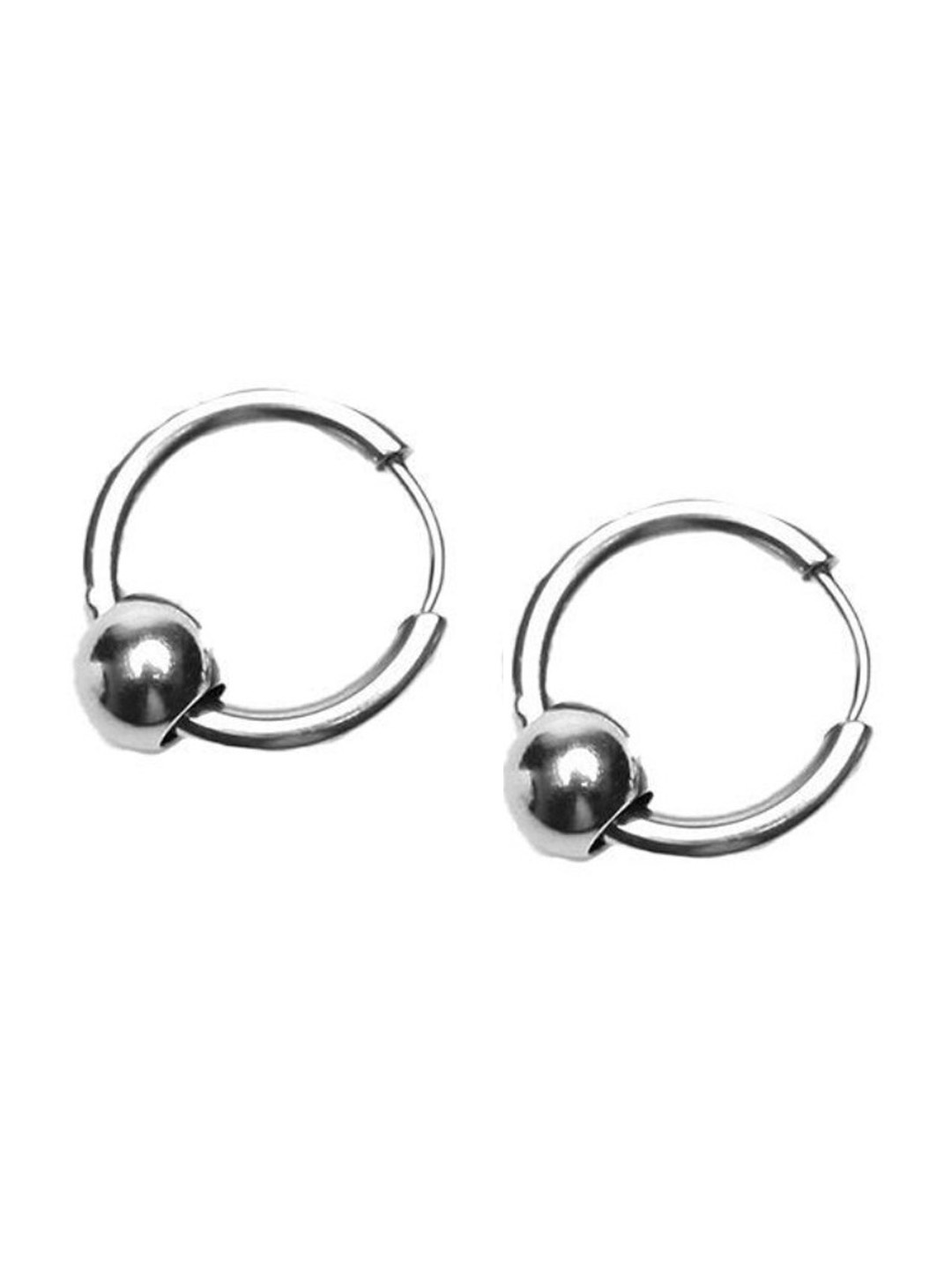

The Roadster Lifestyle Co. Men Silver Toned Vanity Bell Earrings