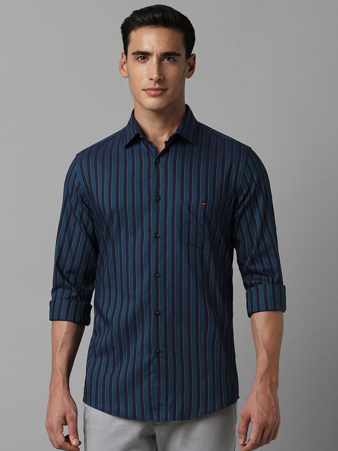 

Louis Philippe Sport Slim Fit Striped Casual Shirt, Blue