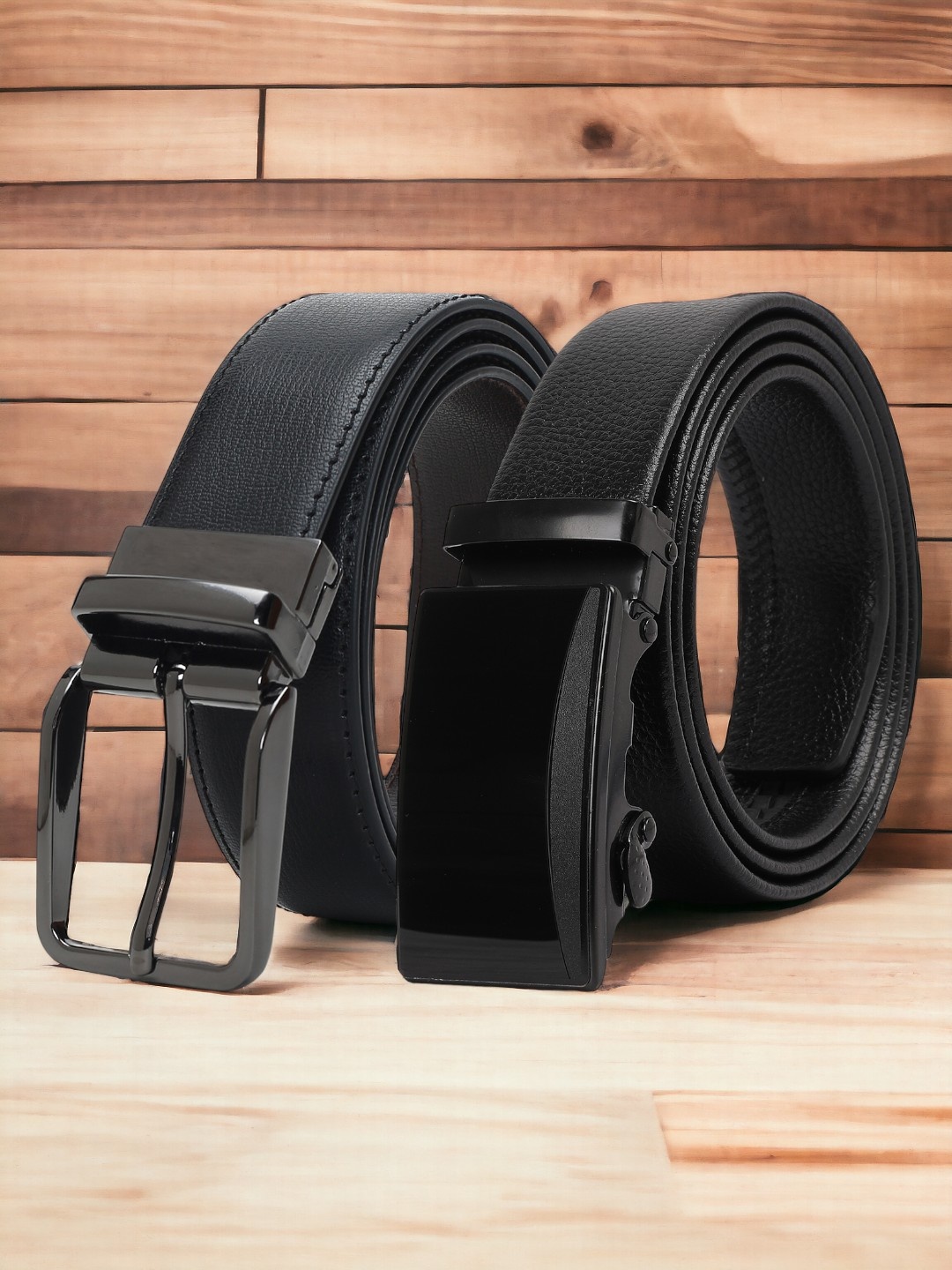

CRUSSET Set Of 2 Reversible Formal PU Belt, Black
