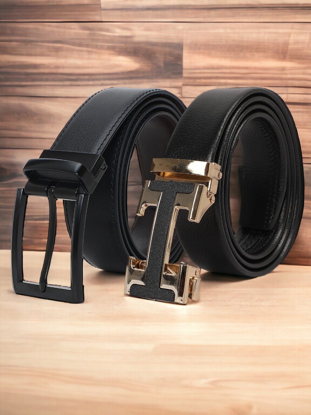 

CRUSSET Set Of 2 Reversible Formal PU Belt, Black