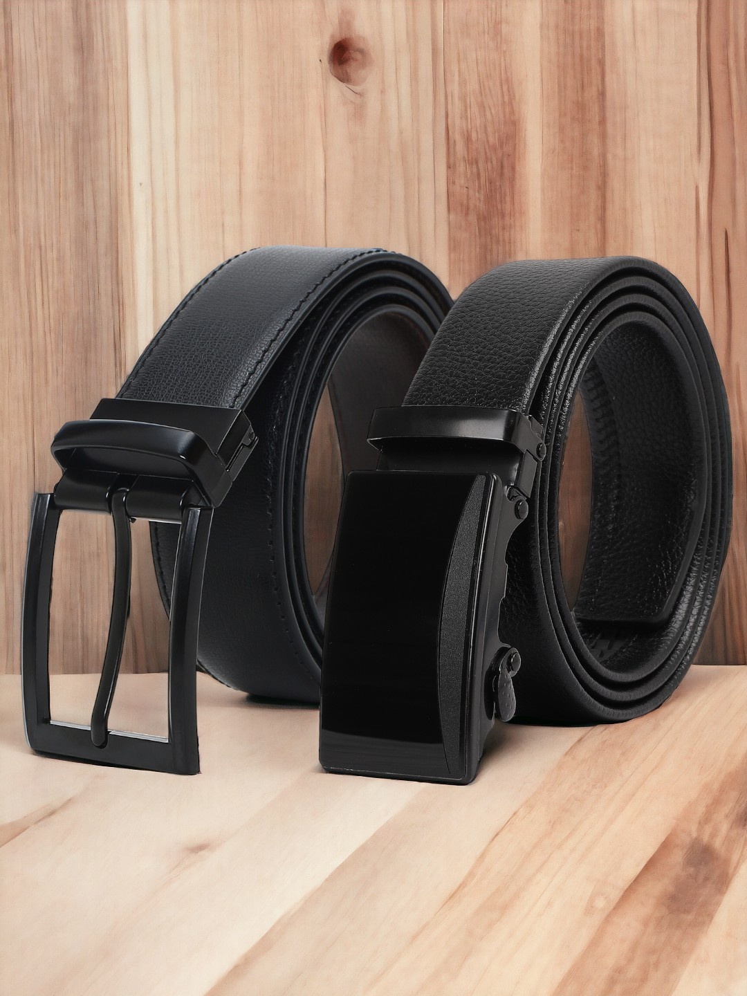 

CRUSSET Set Of 2 Reversible Formal PU Belt, Black