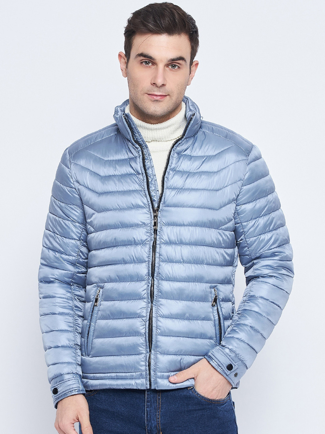 

CAMLA Mock Collar Puffer Jacket, Blue
