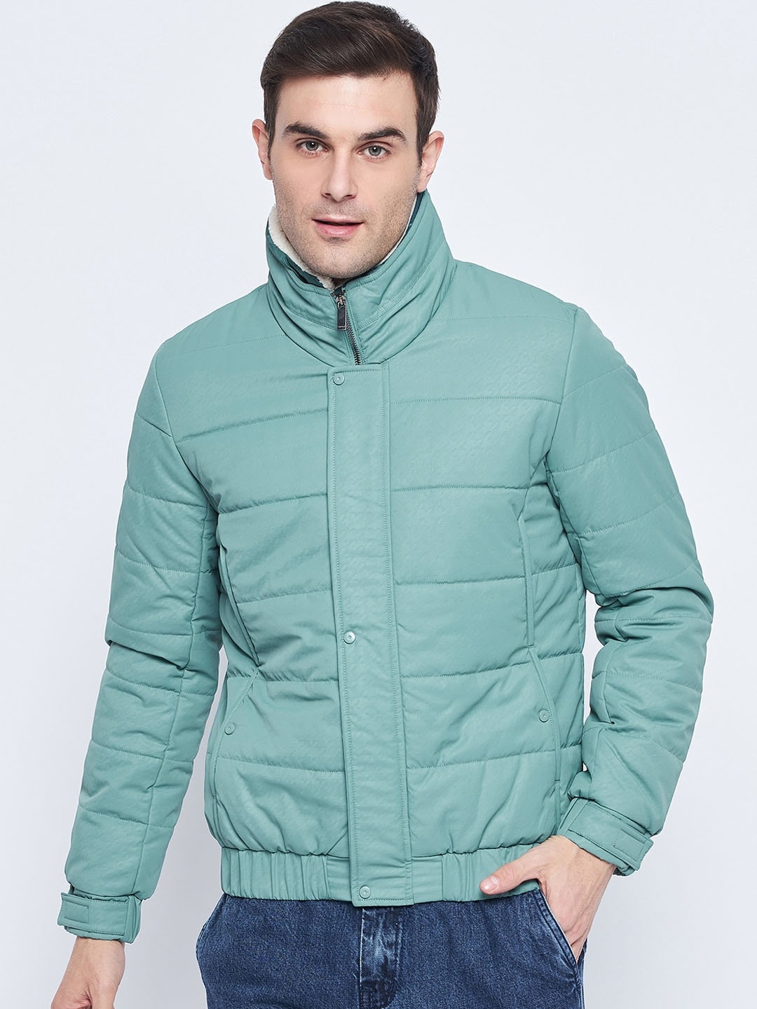 

CAMLA Mock Collar Padded Jacket, Green