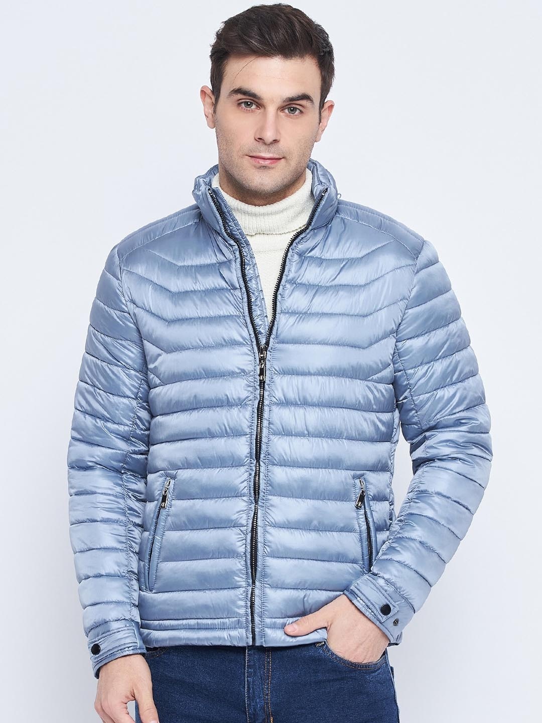 

CAMLA Mock Collar Puffer Jacket, Blue