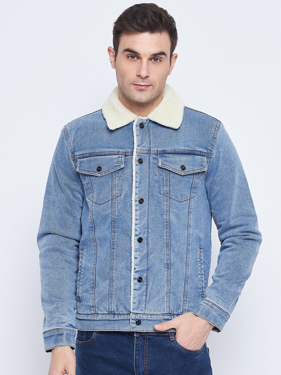 

CAMLA Spread Collar Denim Jacket, Blue