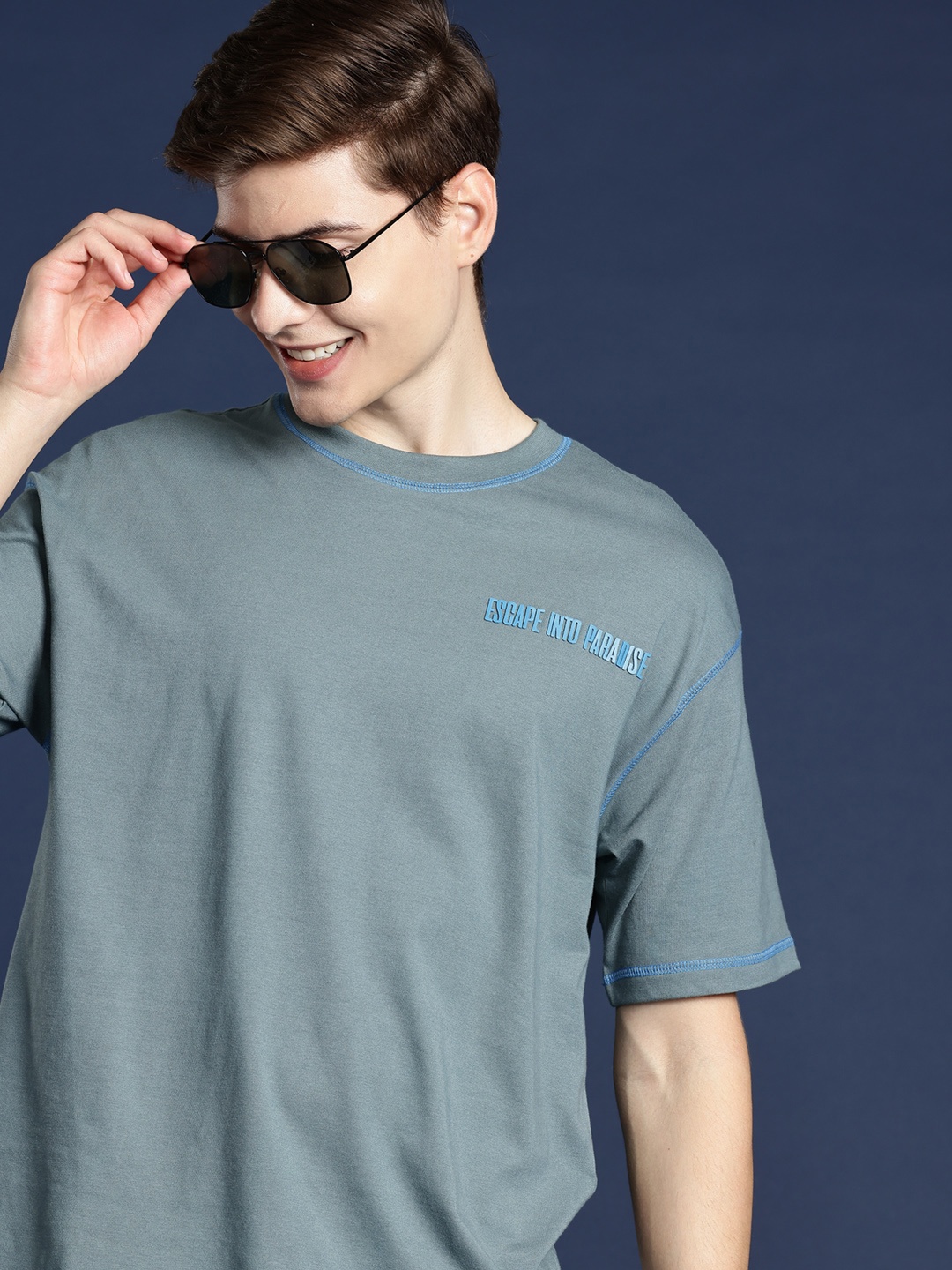 

Mast & Harbour Contrast Stitch T-shirt, Grey