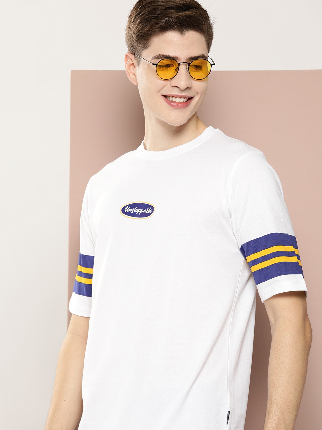 

Harvard Printed Detail Pure Cotton T-shirt, White