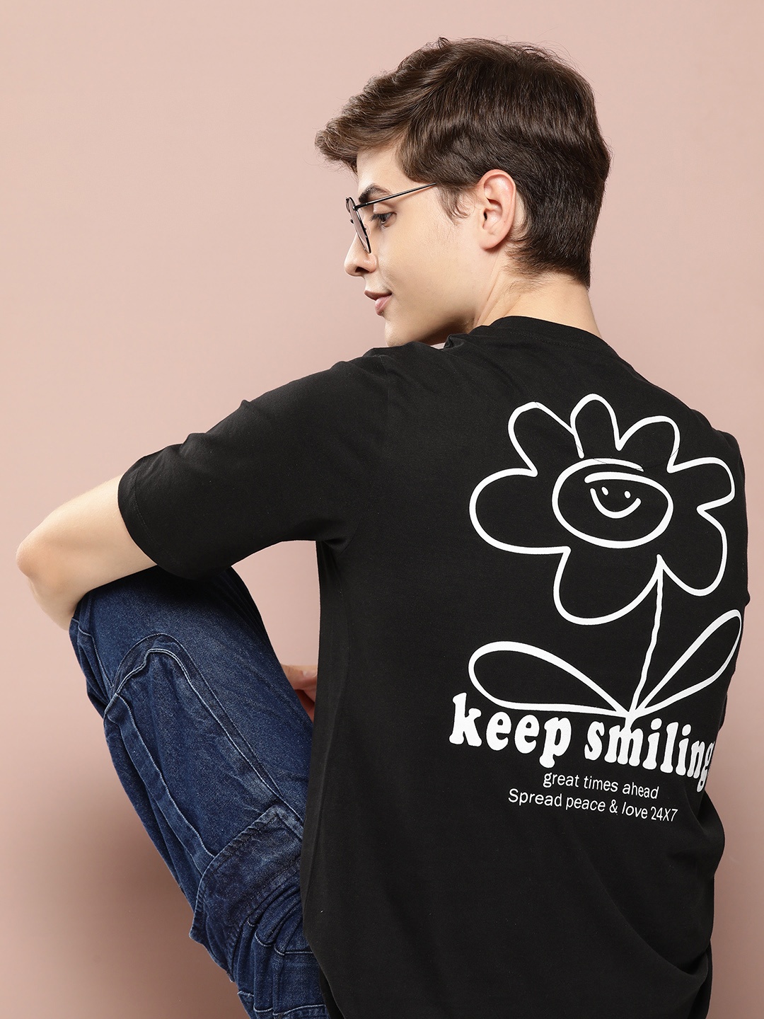 

Harvard Pure Cotton Typography Printed T-shirt, Black
