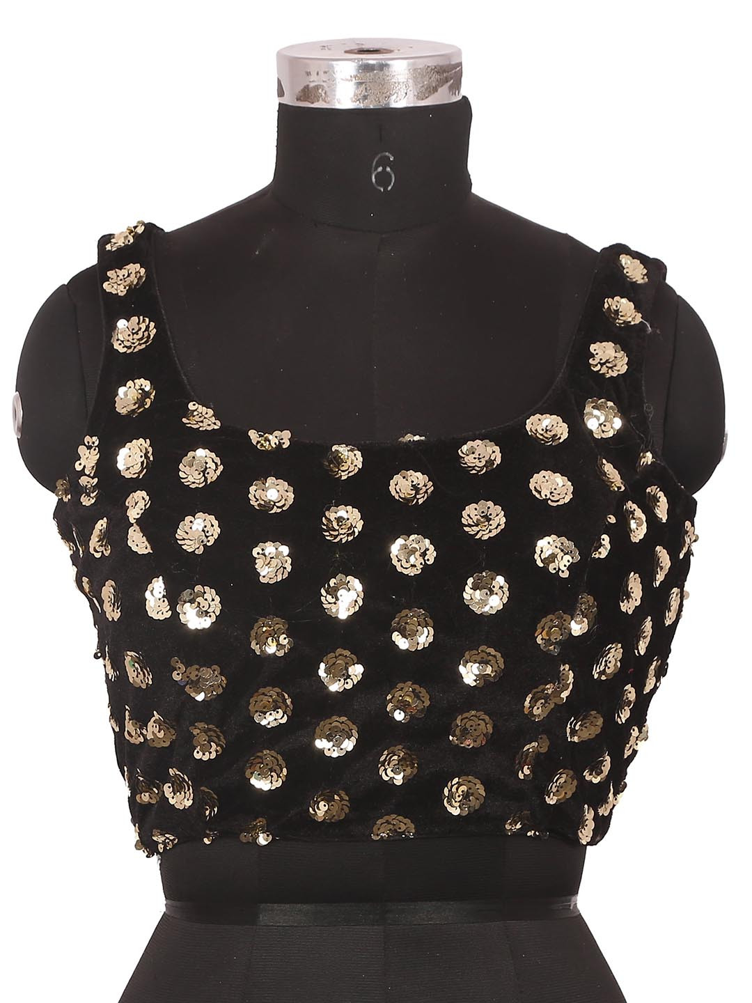 

PUSHKARA Pure Cotton Saree Blouse, Black
