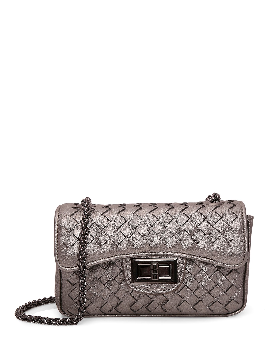 

Inc 5 Textured PU Sling Bag, Grey