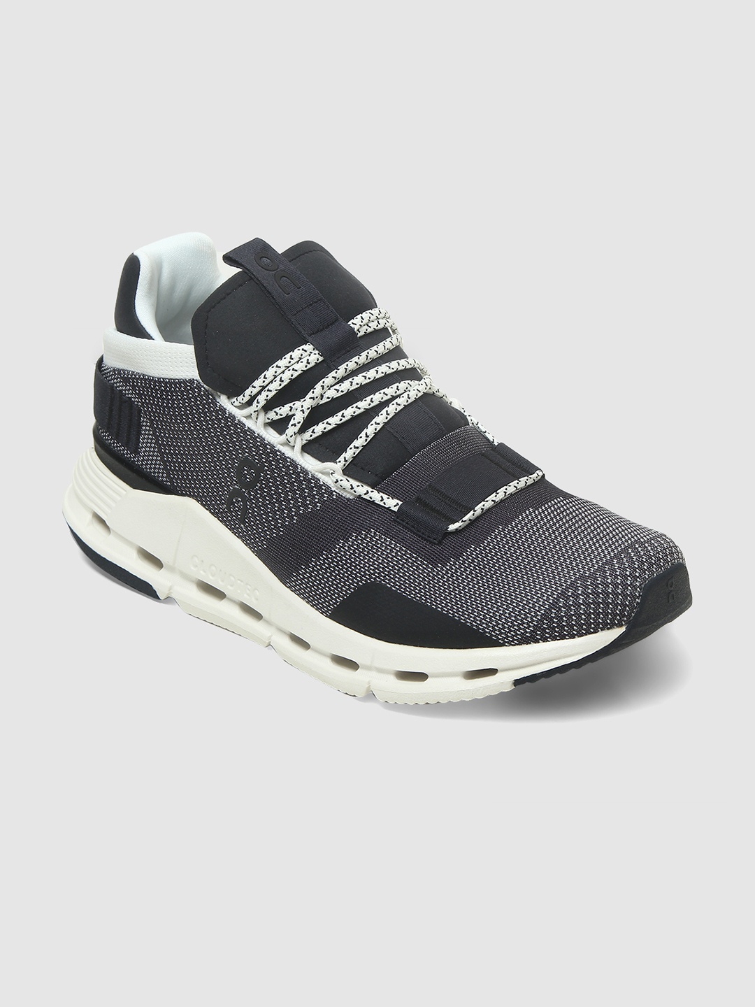 

ON Men Woven Design Cloudnova 1 Running Shoes, Black