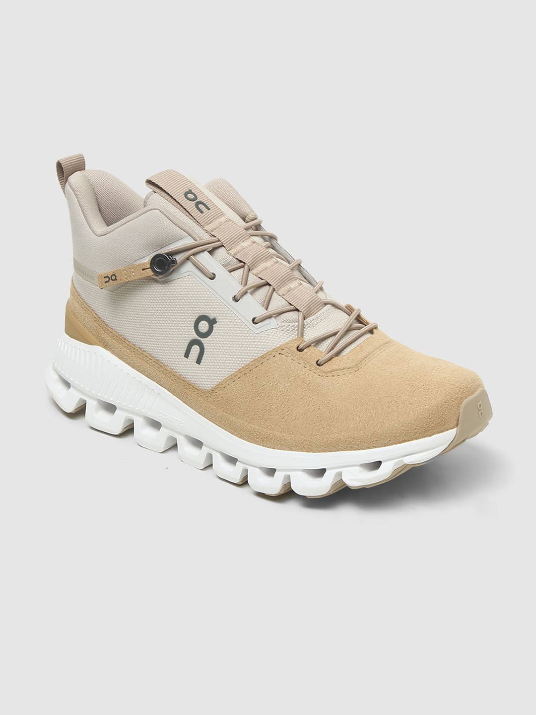 

ON Women Woven Design Cloud Hi 1 Running Shoes, Beige