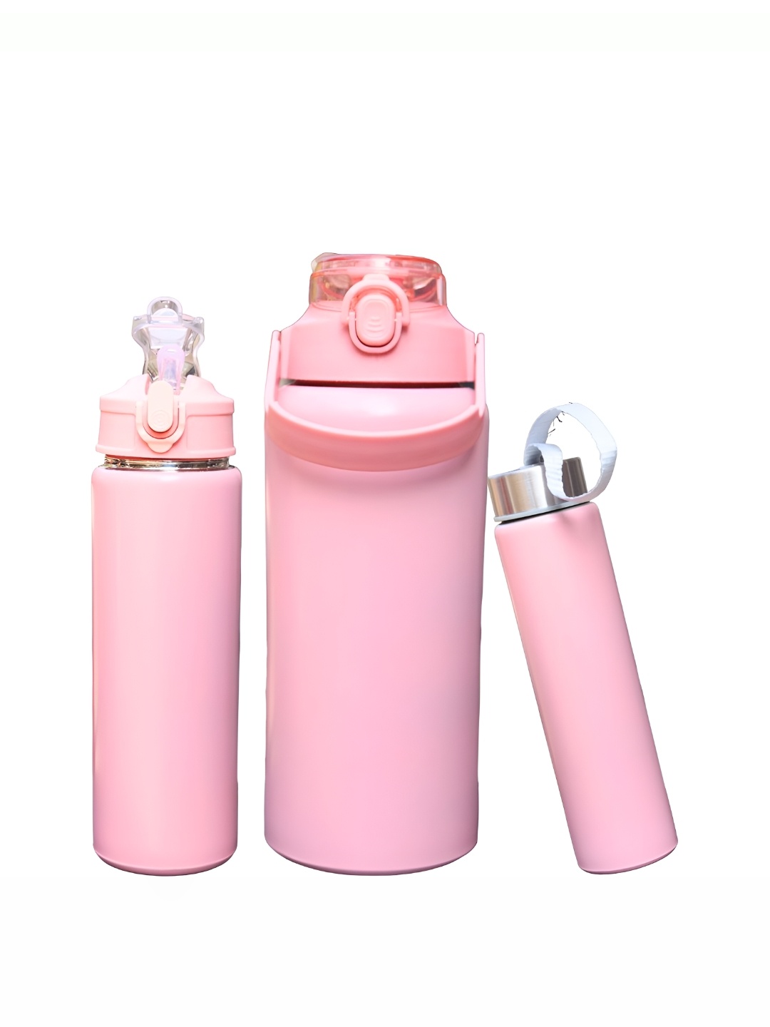 

WELOUR Pink 3 Pieces Stainless Steel Water Bottle 1.7 L