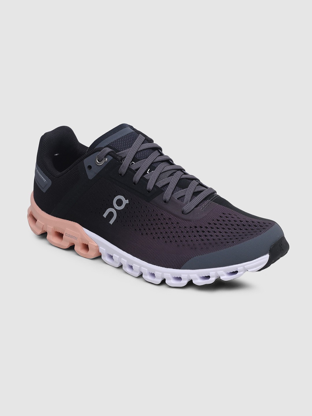 

ON Women Woven Design Cloudflow Wide 1 Running Shoes, Black