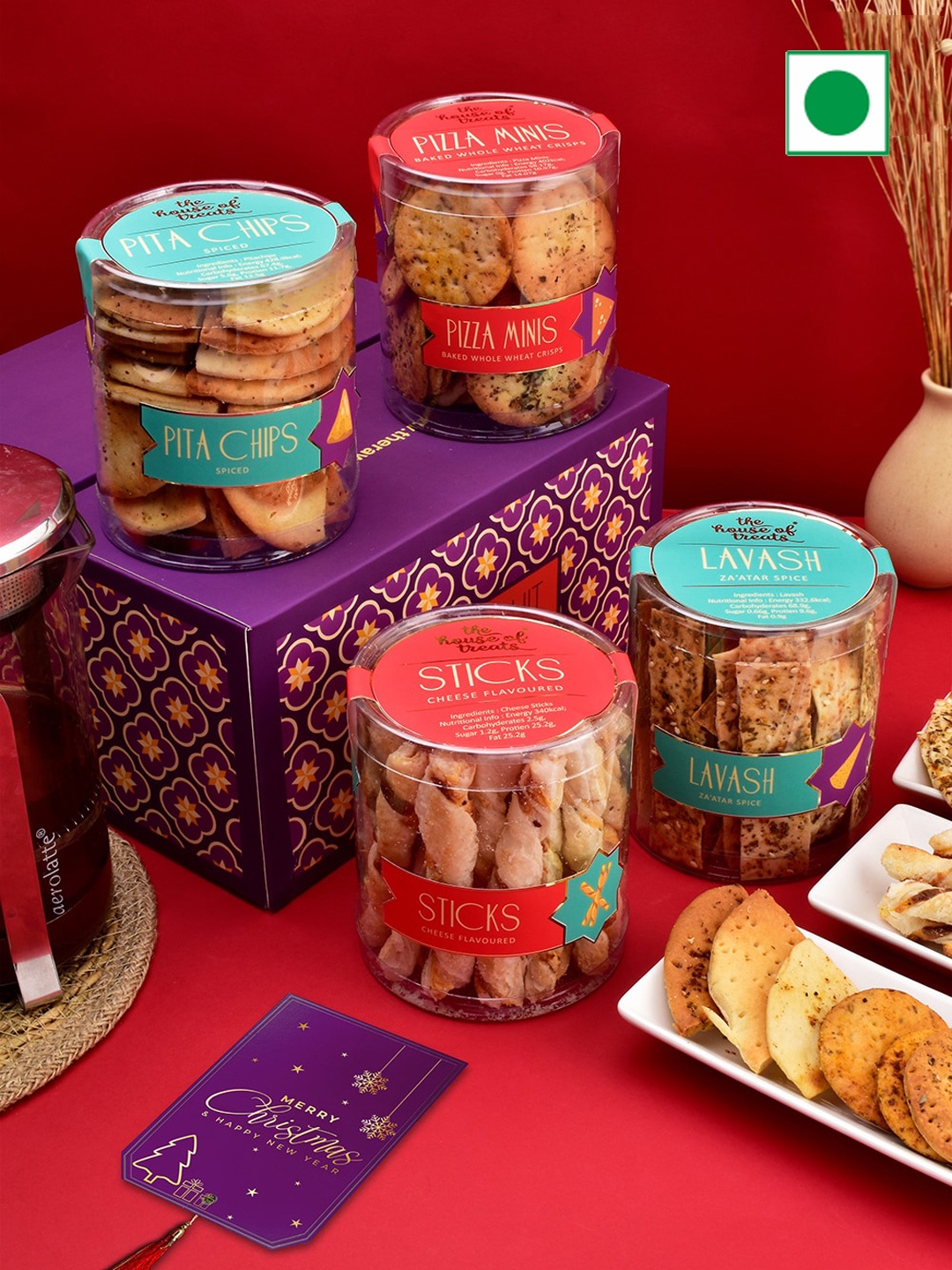 

RawFruit Pack Of 4 Cookie Cheer Assorted Gift Set, Purple