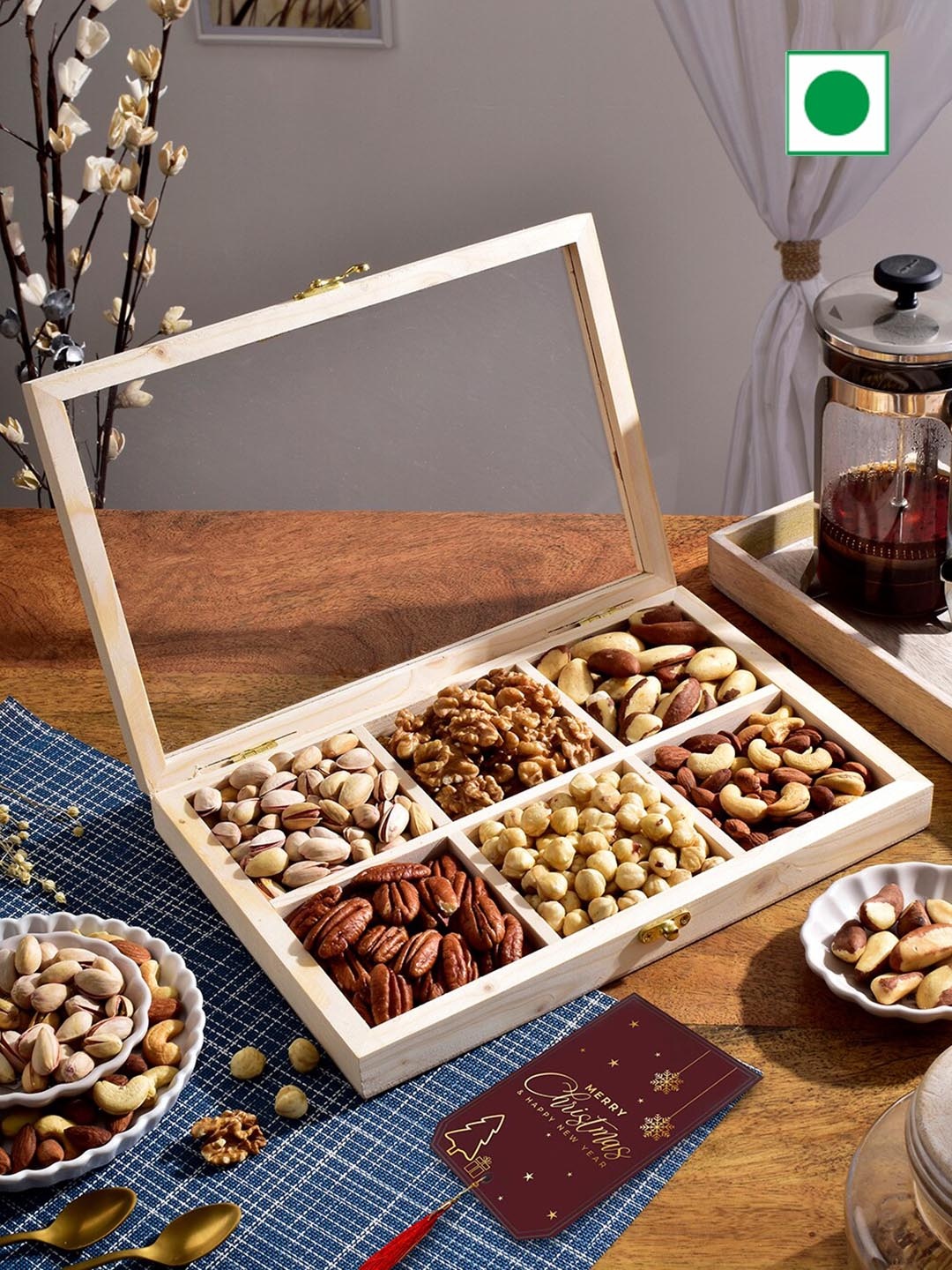 

RawFruit Dry Fruits Assorted Gifts 1200 gms, Beige