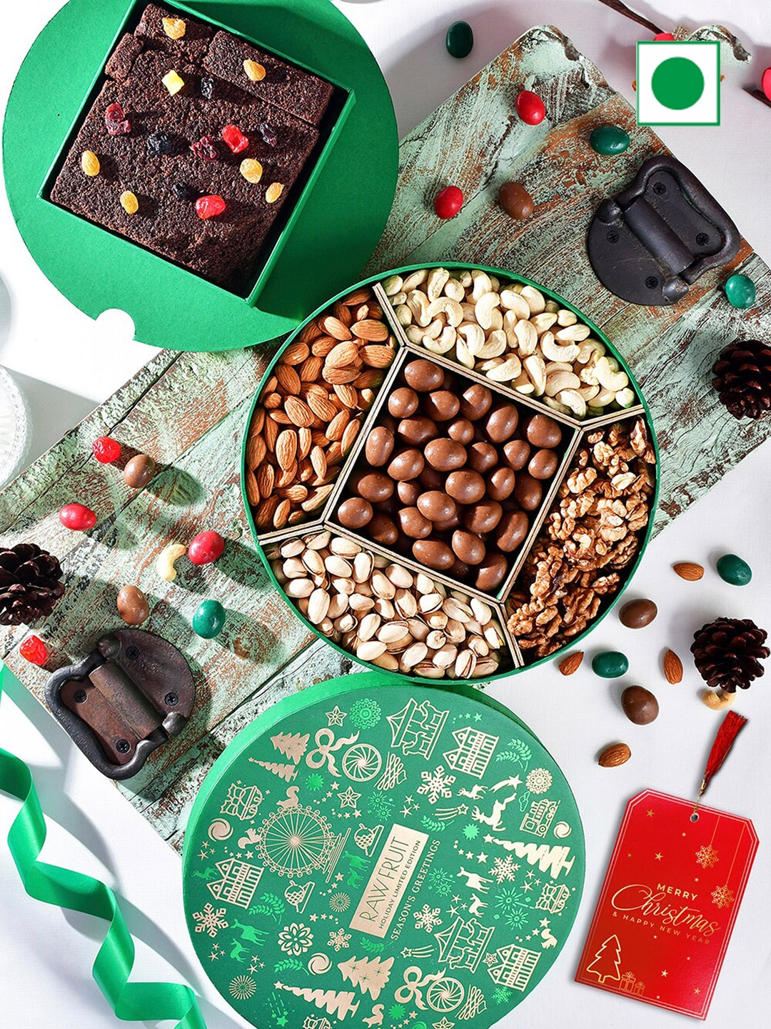 

RawFruit Christmas Treats Trio, Brown