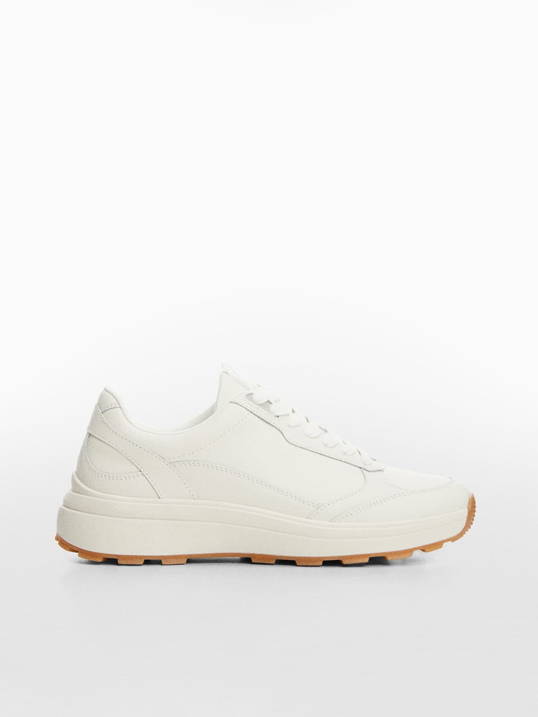 

MANGO Women Round-Toe Everyday Sneakers, White