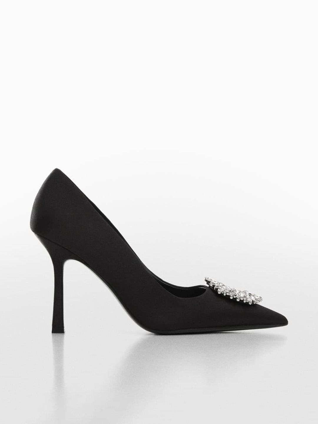 

MANGO Embellished Party Slim Heel Pumps, Black