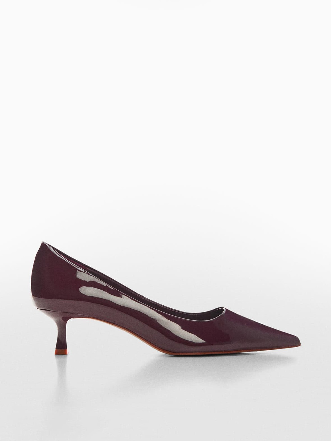 

MANGO Kitten Heel Pumps, Coffee brown