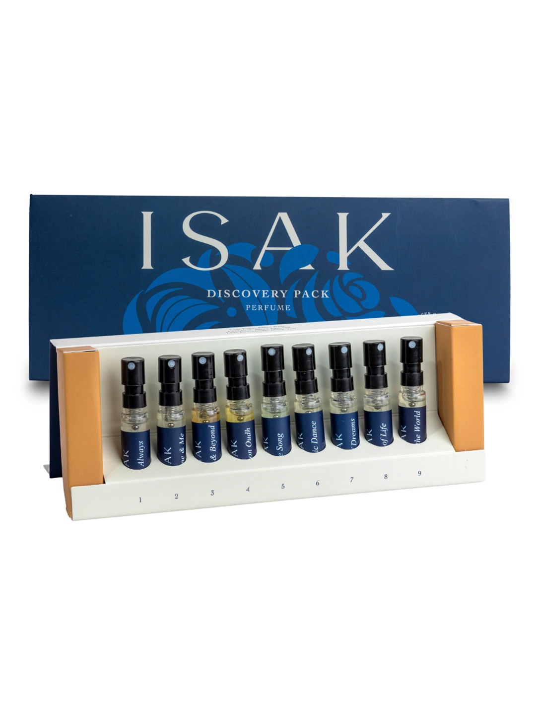 

Isak Set of 9 Assorted Long Lasting Luxury Perfumes - 3ml Each, Transparent