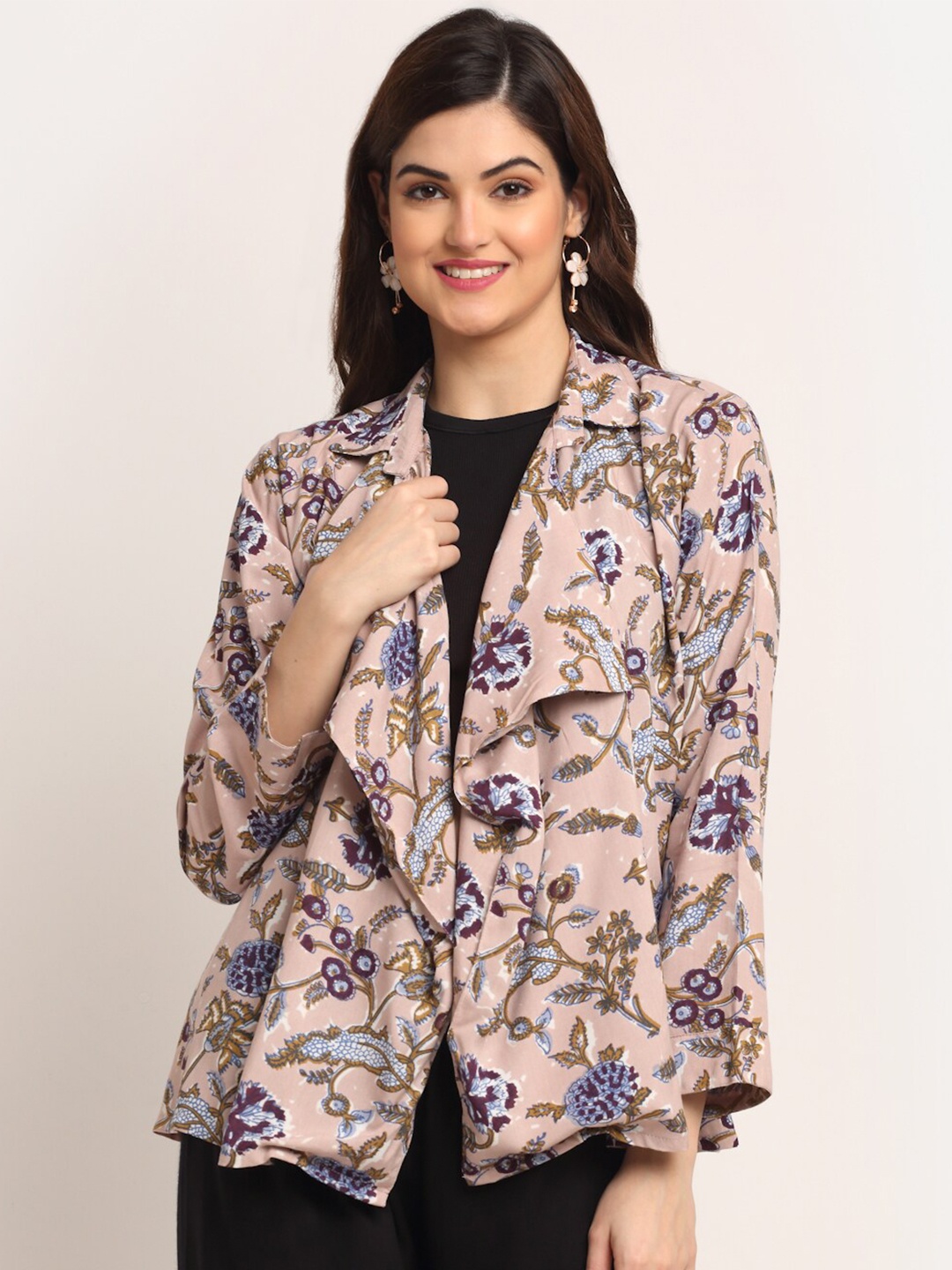 

BAESD Floral Printed Shrug, Purple