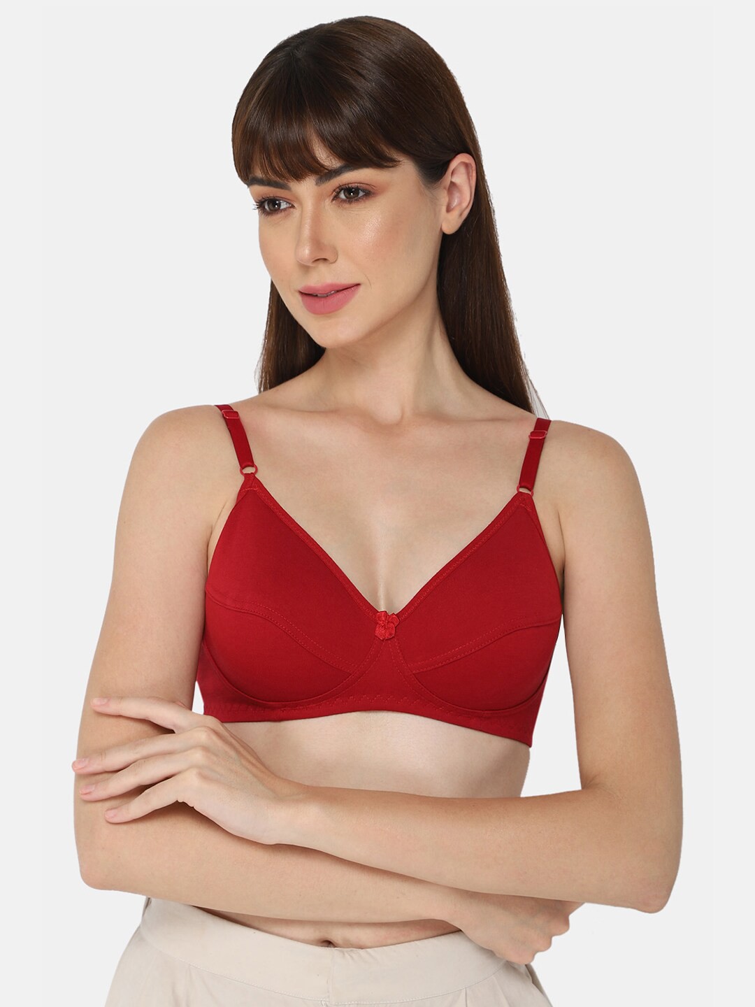 

intimacy LINGERIE Medium Coverage Cotton Everyday Bra With All Day Comfort, Red