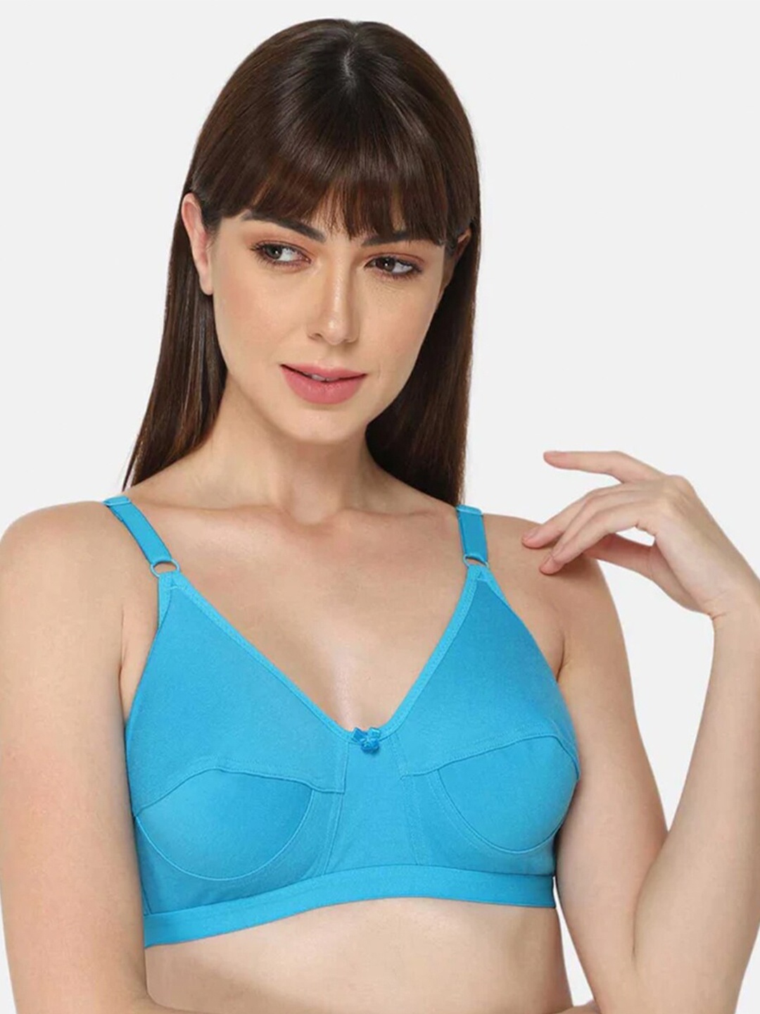 

intimacy LINGERIE Medium Coverage Everyday Cotton Bra With All Day Comfort, Blue