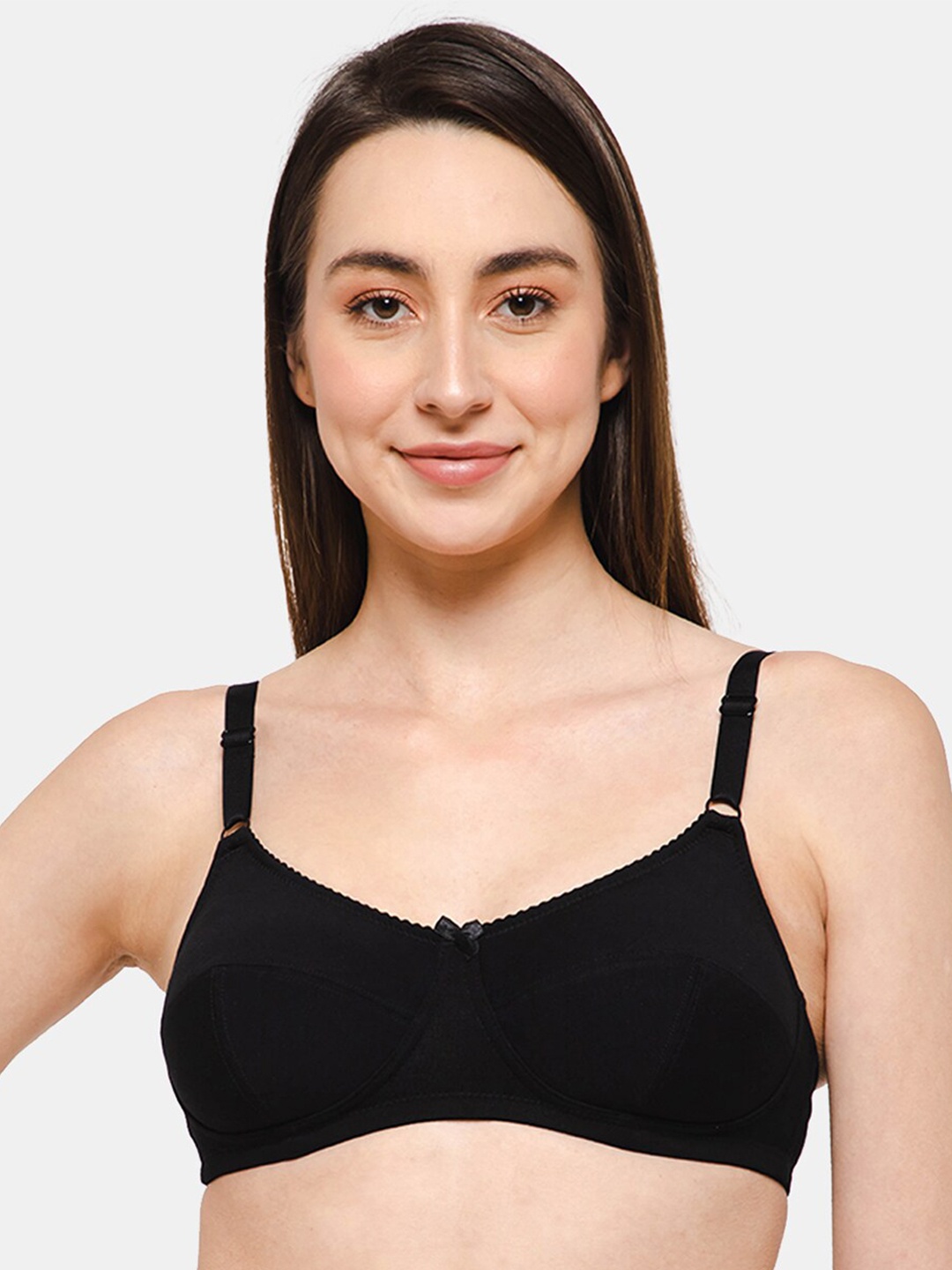 

intimacy LINGERIE Full Coverage Everyday Cotton Bra With All Day Comfort, Black