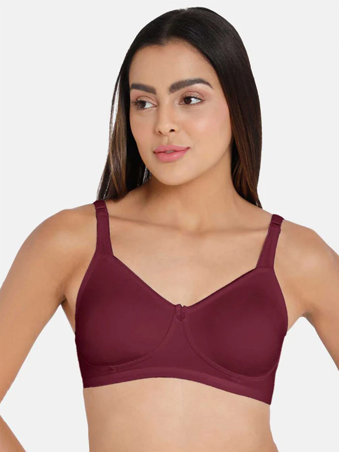 

intimacy LINGERIE Medium Coverage Cotton T-shirt Bra With All Day Comfort, Maroon