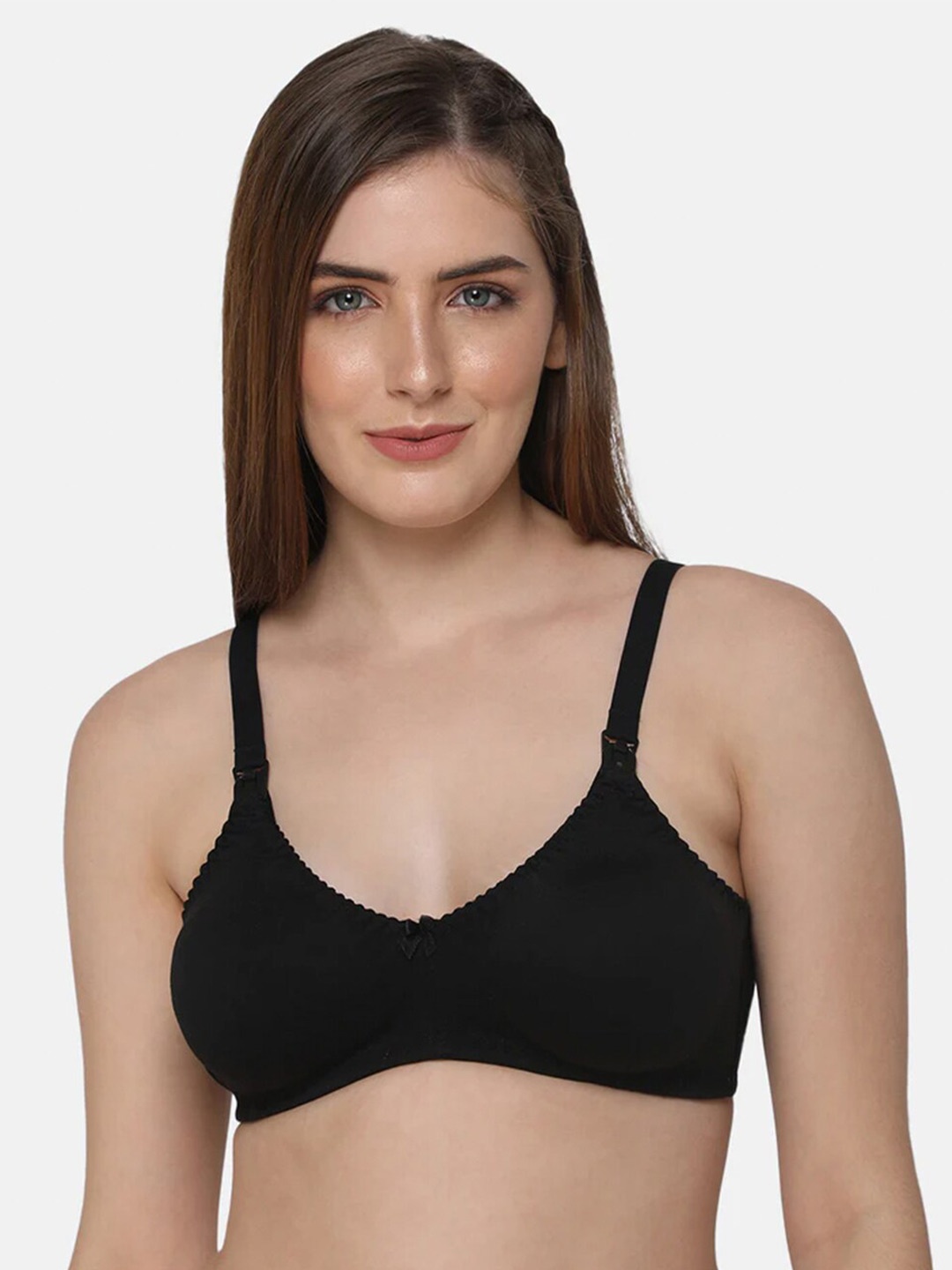 

intimacy LINGERIE Medium Coverage Cotton Maternity Bra With All Day Comfort, Black