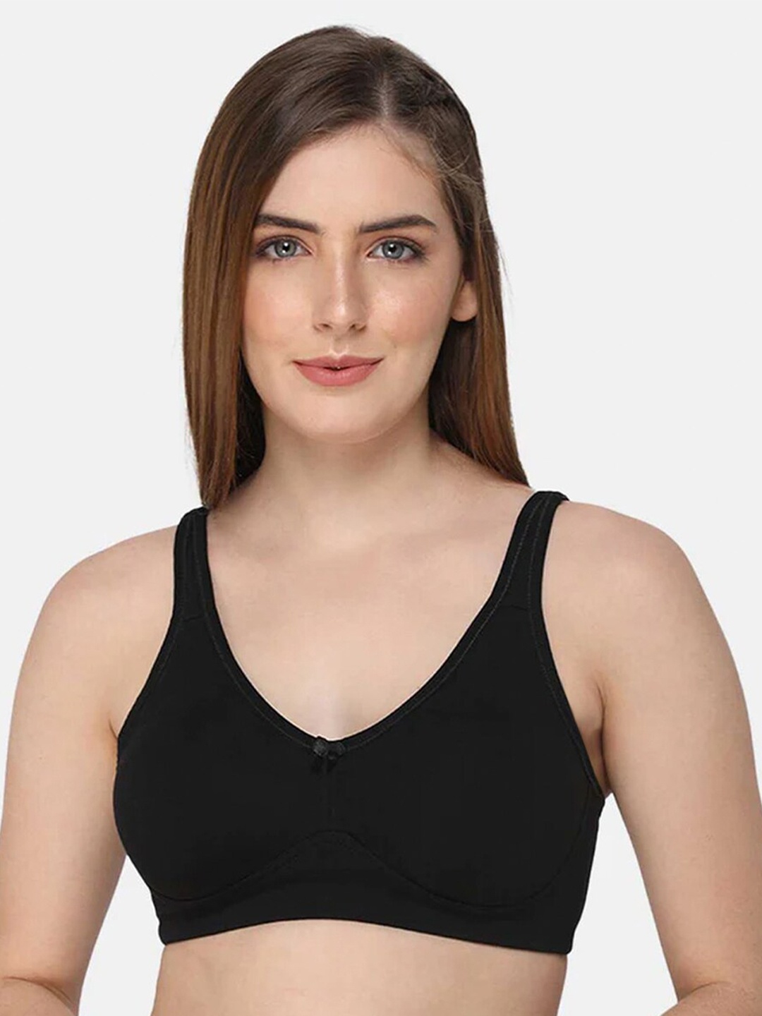 

intimacy LINGERIE Full Coverage Cotton T-shirt Bra With All Day Comfort, Black