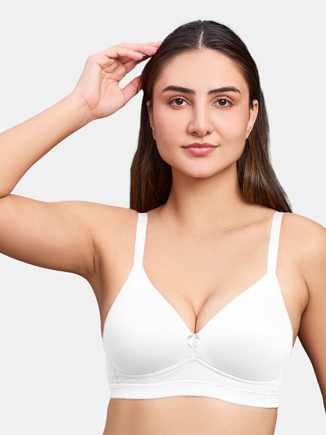 

intimacy LINGERIE Lightly Padded Medium Coverage Cotton T-shirt Bra With All Day Comfort, White