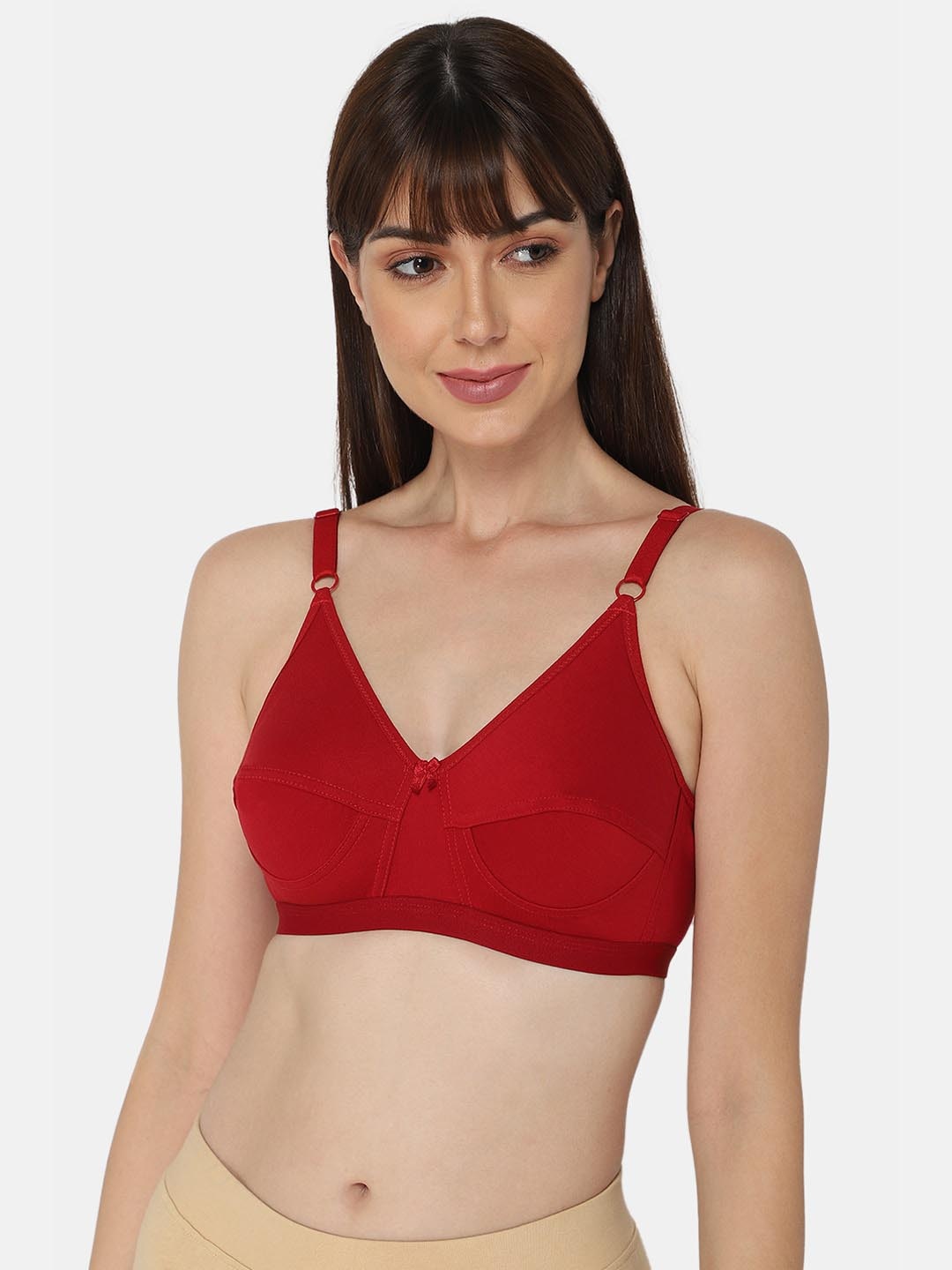 

intimacy LINGERIE Medium Coverage Cotton T-shirt Bra With All Day Comfort, Red