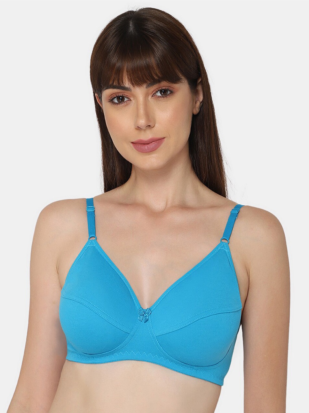 

intimacy LINGERIE Medium Coverage Cotton Everyday Bra With All Day Comfort, Blue