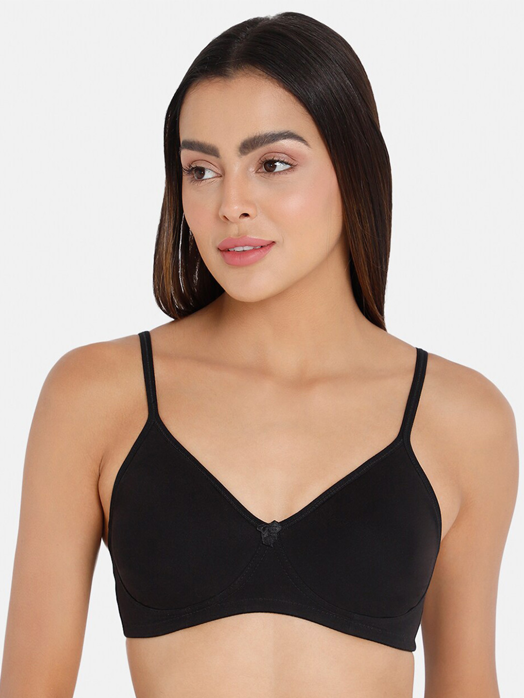 

intimacy LINGERIE Medium Coverage Cotton T-shirt Bra With All Day Comfort, Black