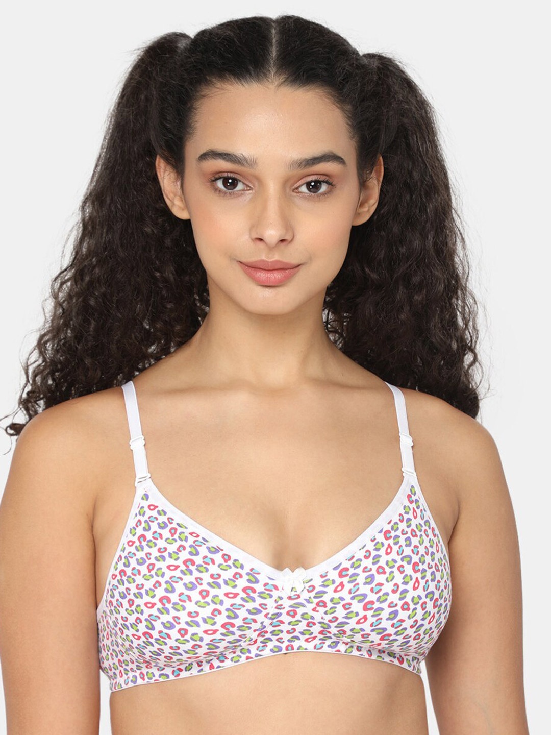 

intimacy LINGERIE Animal Printed Full Coverage Cotton Everyday Bra With All Day Comfort, White