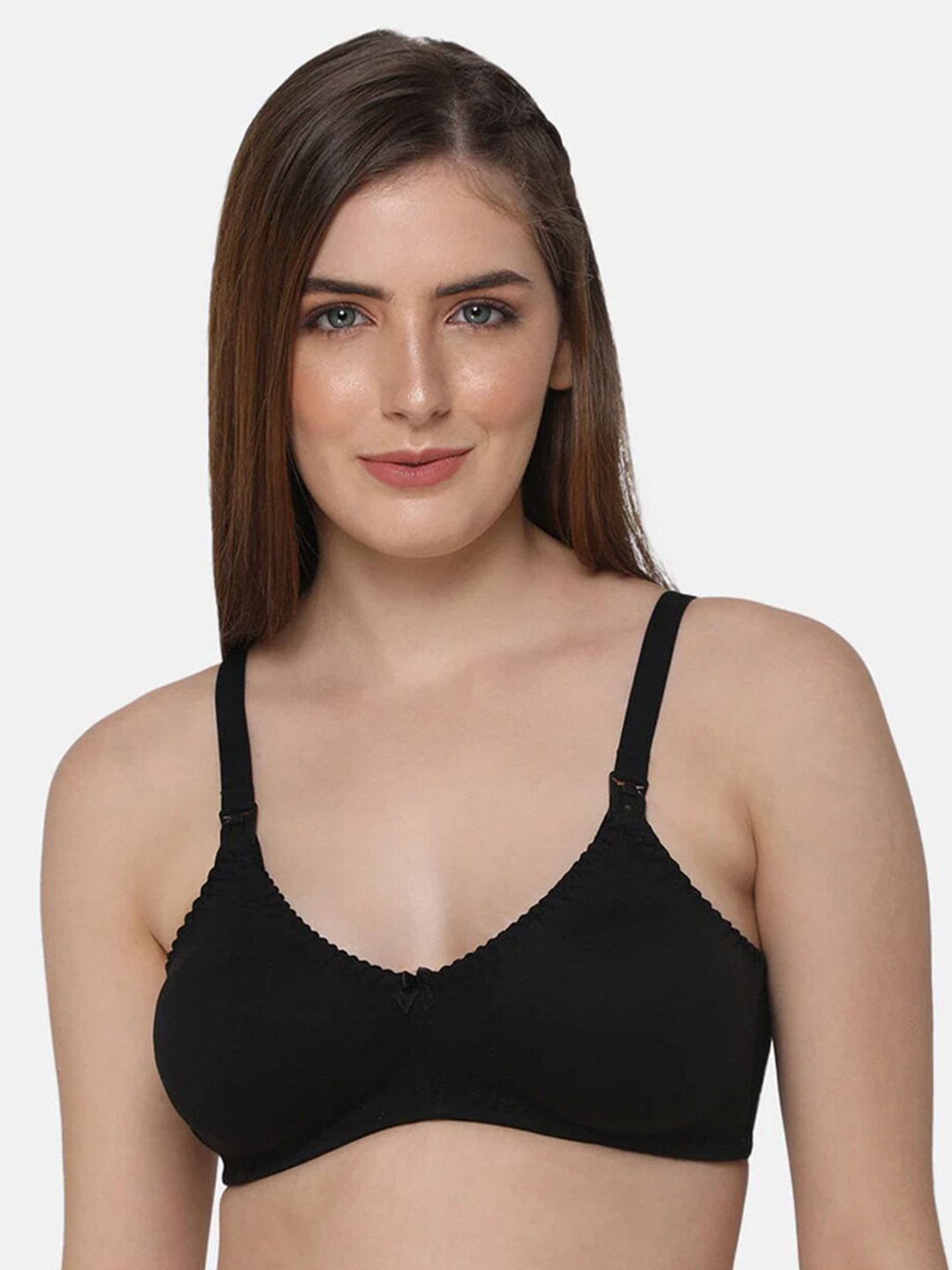 

intimacy LINGERIE Medium Coverage Cotton Maternity Bra With All Day Comfort, Black