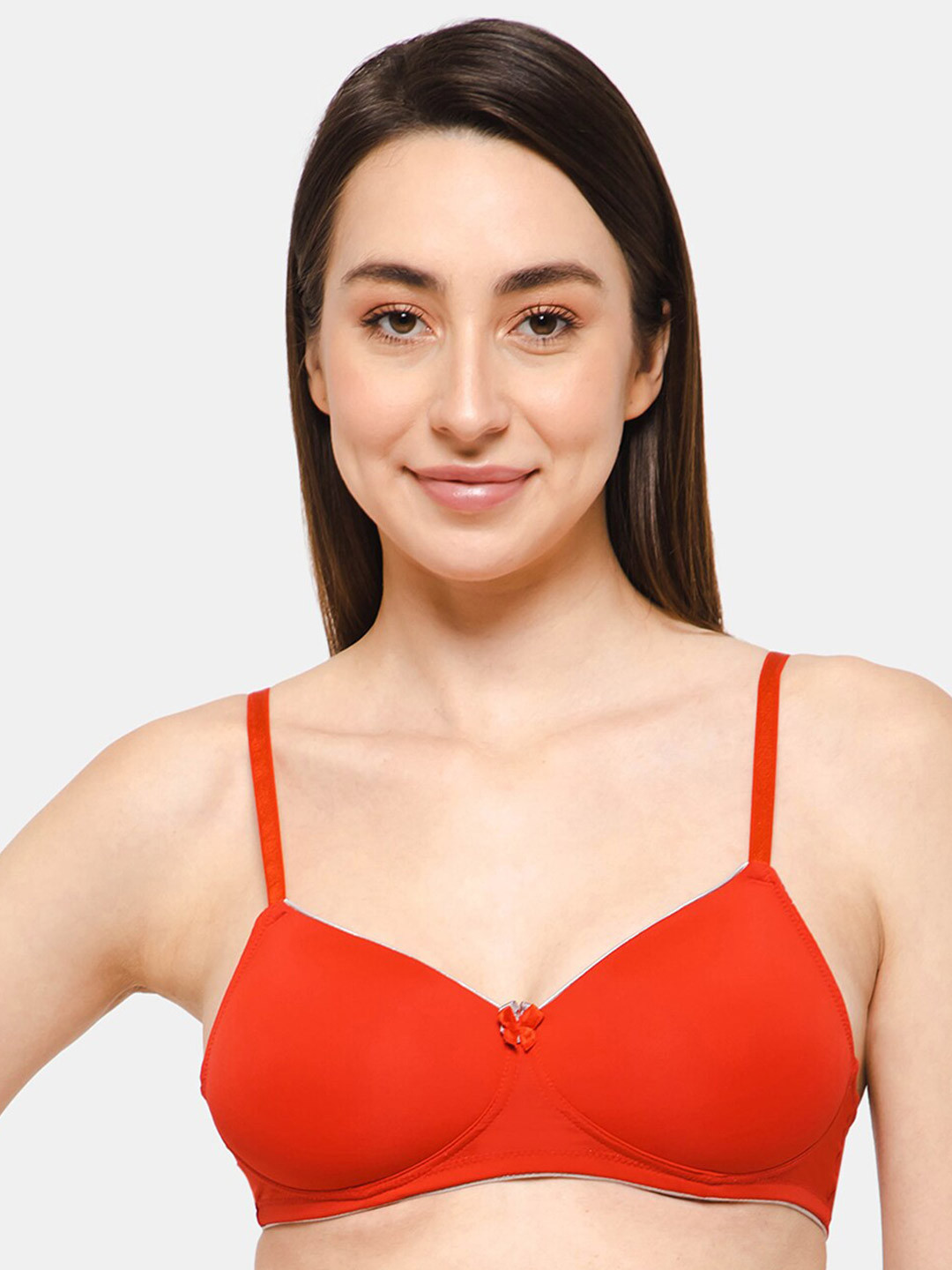 

intimacy LINGERIE Medium Coverage Lightly Padded Cotton T-shirt Bra With All Day Comfort, Red