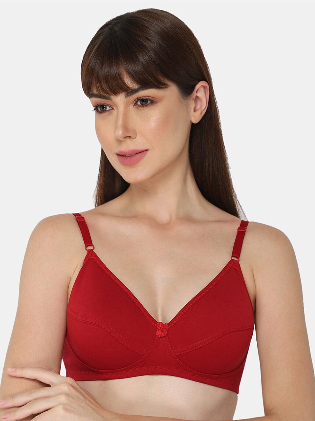 

intimacy LINGERIE Medium Coverage Cotton Everyday Bra With All Day Comfort, Red