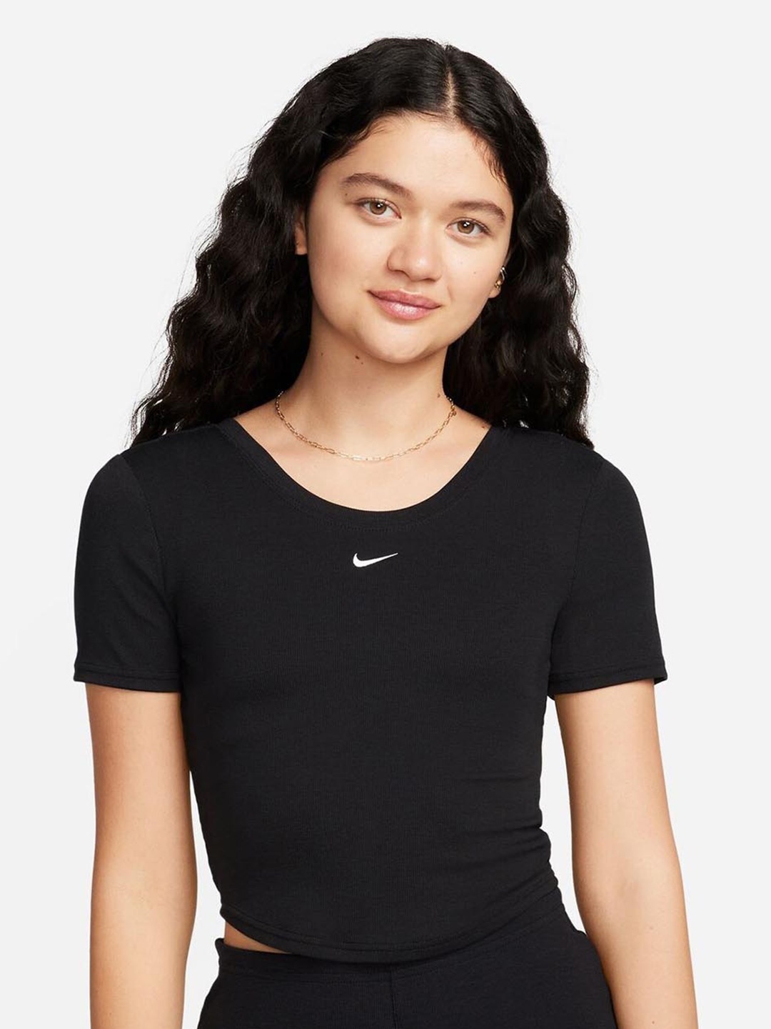 Nike Women Sportswear Chill Scoop-Back Top, Black