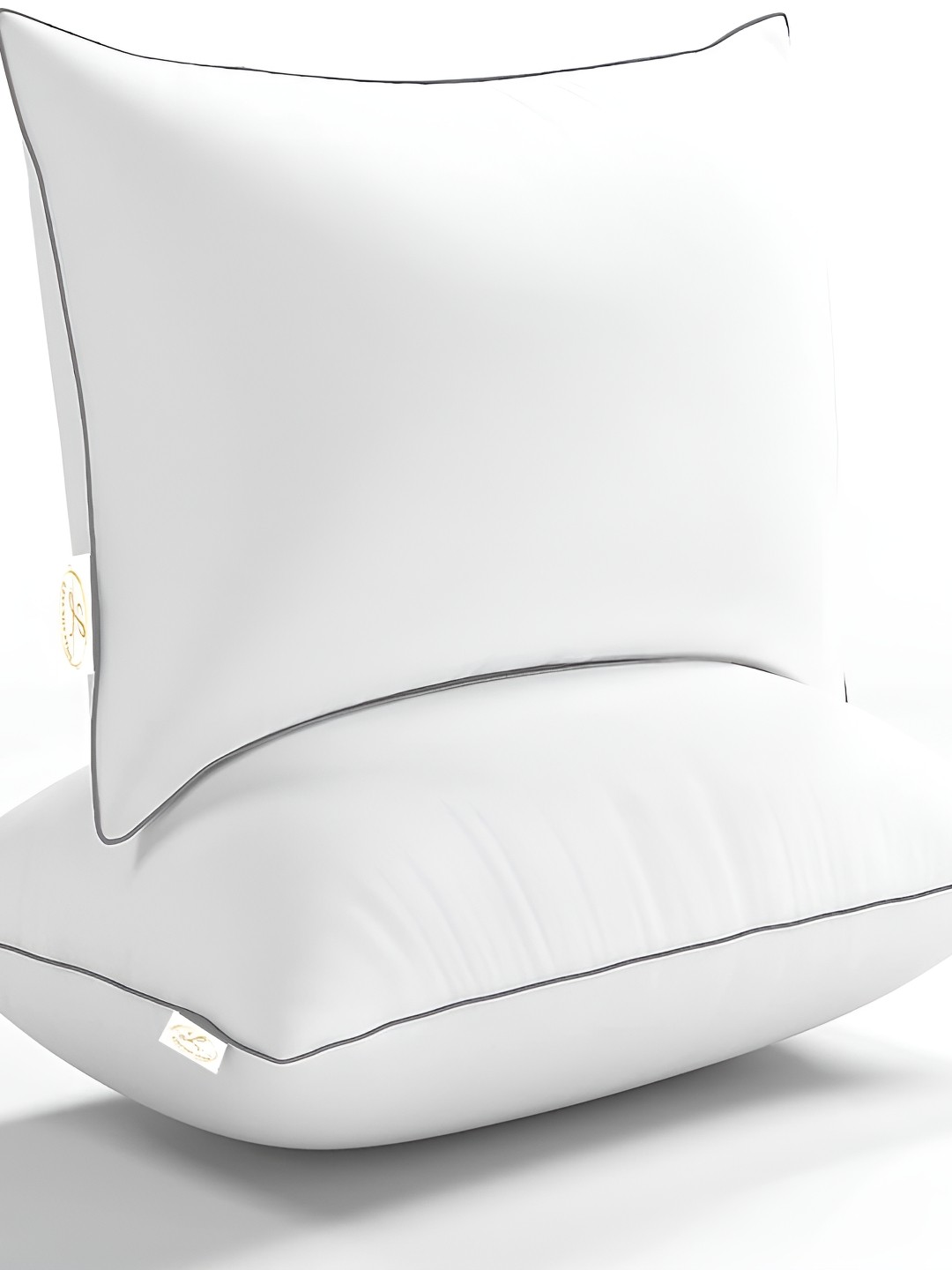 

Texlux Grey & White 2 Pieces Lightweight Sleep Pillows