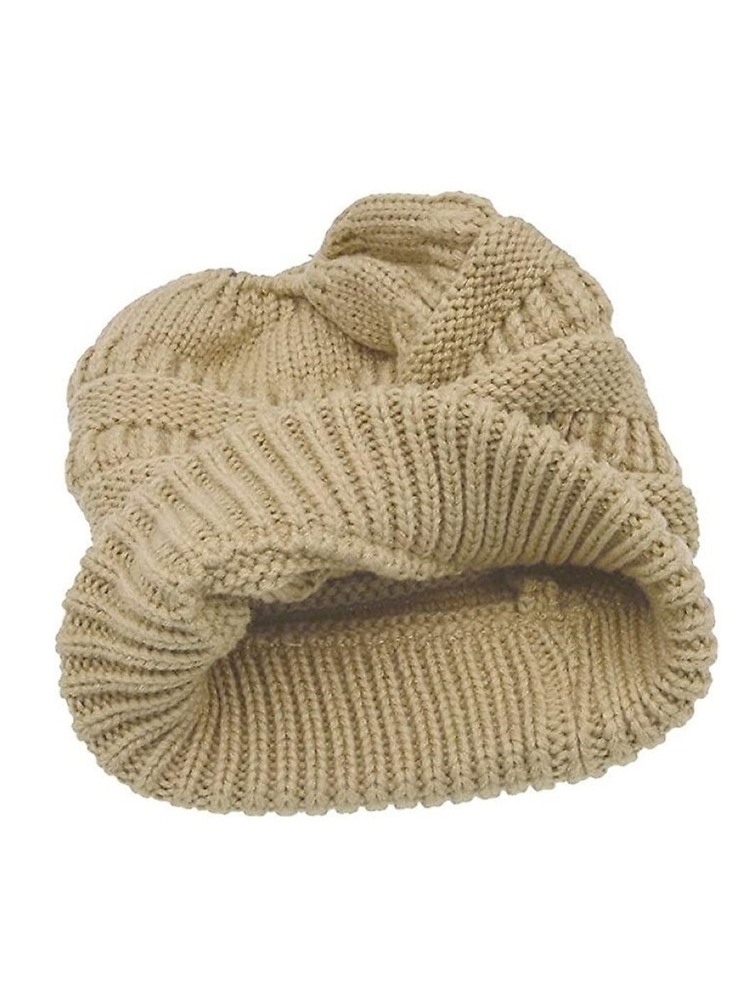 

EL REGALO Women Self Design Woollen Beanie Cap, Khaki