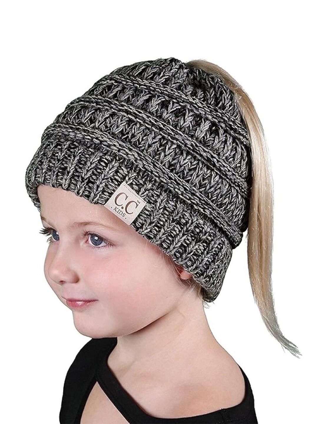 

EL REGALO Girls Self Design Woollen Beanie Cap, Grey