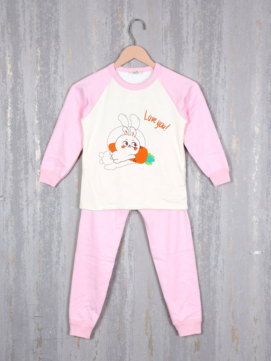 

Steele Girls Graphic Printed Pure Cotton Tracksuit, Pink