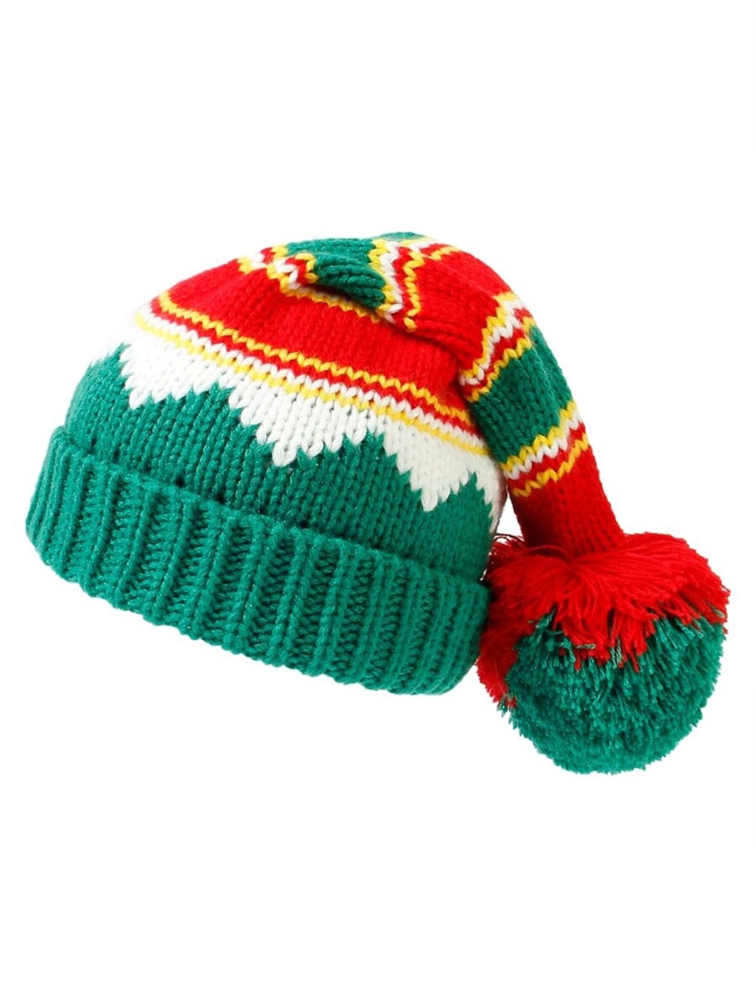 

EL REGALO Unisex Self Design Woollen Beanie Cap, Green