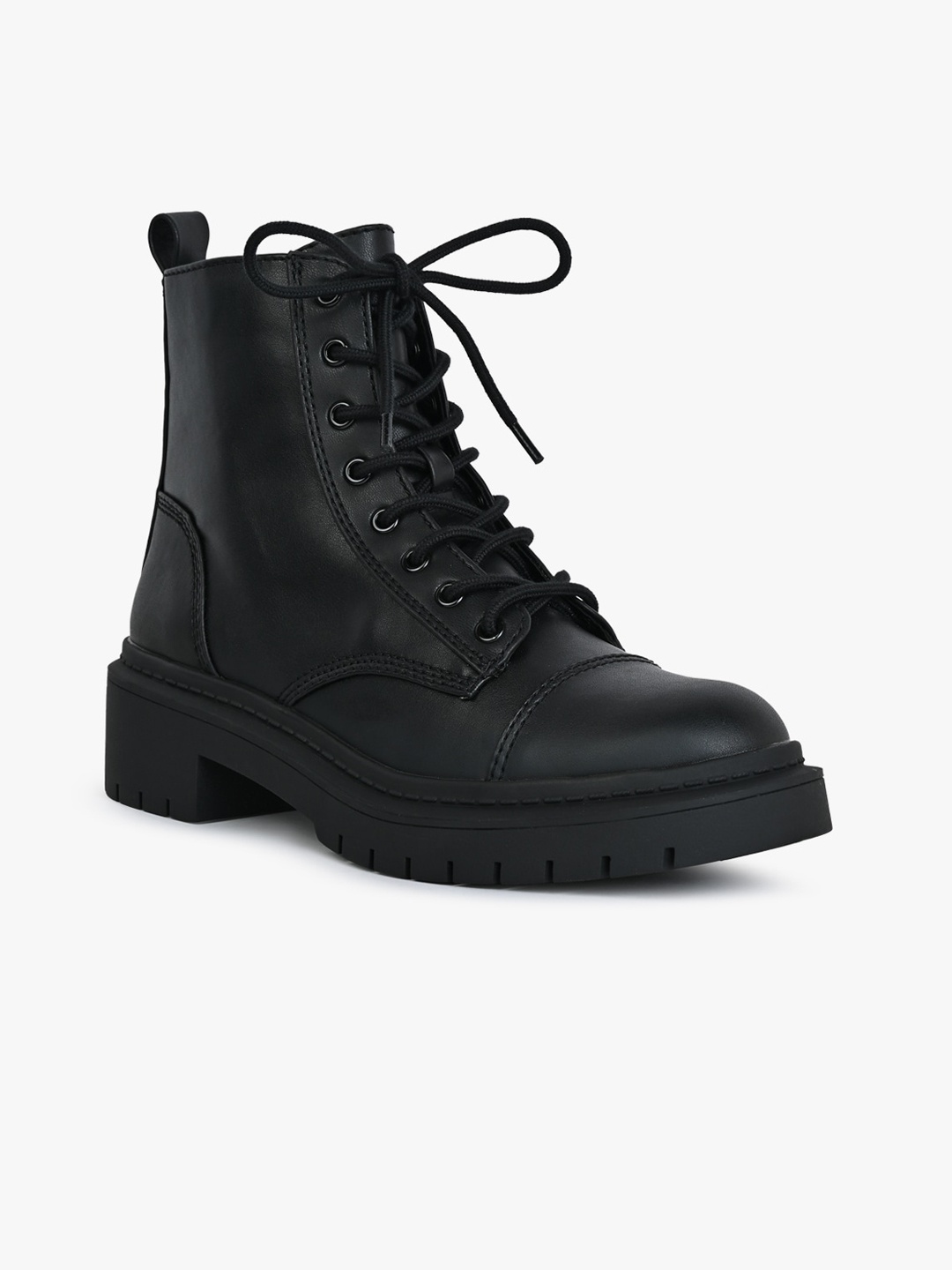 

ALDO Women Lace-Up Mid-Top Regular Boots, Black